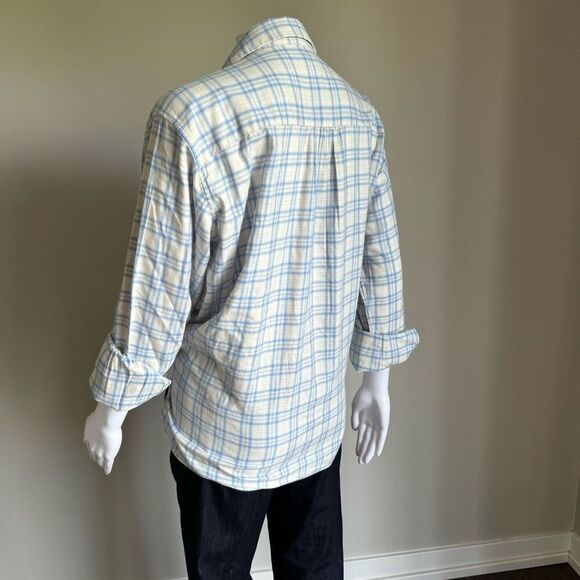Uniqlo Blue and White Plaid Button Down Shirt - Picture 4 of 7